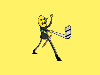 Lemongrab Selfie adventure time adventure time selfie adventuretime cartoon doodle drawing fun art illustration lemongrab selfie unacceptable vector