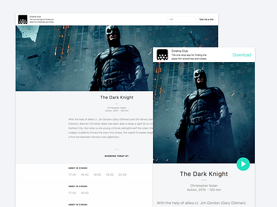 Cinema Club android booking cinema film times ios live new app sharing ui ux