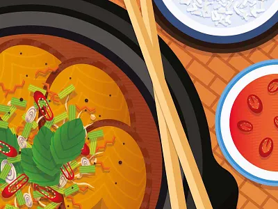 CA KHO TO chilli fish food illustration nuts vietnam vietnamese