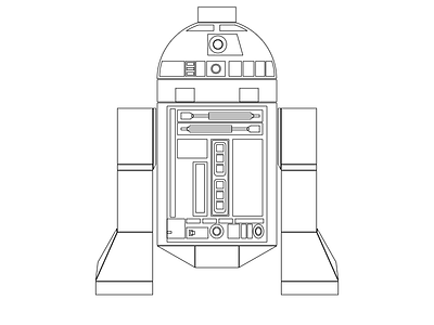 Lego R2D2 (outline) gravit gravit designer gravitapp lego outlines r2d2 star wars vectors