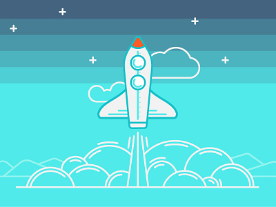 Blast Off! blast off galaxy illustration lift off nasa rocket space