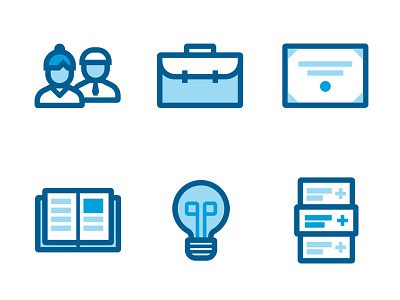 Profile Icon Explorations education icons people skills work