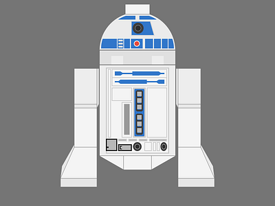 Lego R2D2 (on dark background) flat gravit gravit designer gravitapp illustration lego r2d2 star wars vectors