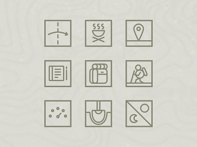 Those Who Wander Icons appalachian trail blog camping hike icons nature outdoor