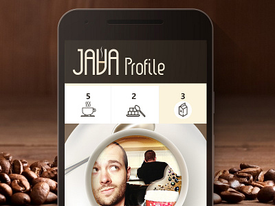 Java - Profile app coffee dailyui inspired logo mockup