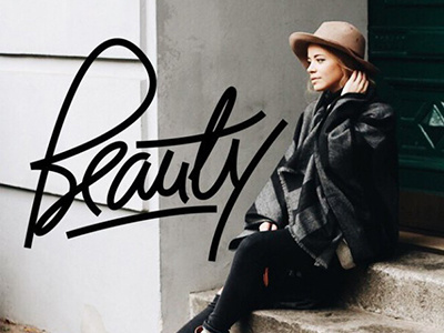 hey!vector tag "Beauty" my love @flk_miracle art hand lettering logo print sketch type