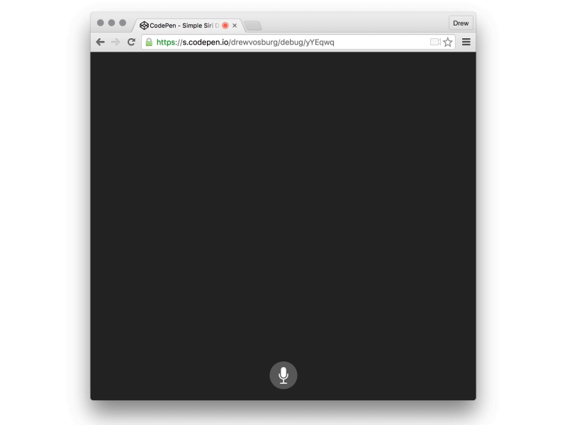 Simple Siri for Chrome audio html5 microphone prototype search siri web