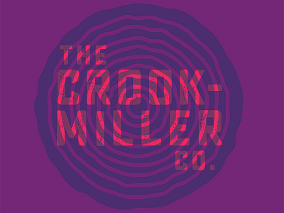 Crook-Miller Logo Exploration WIP branding bright exploration letterpress logo mill paper psychedelic retro wip wood woodcut