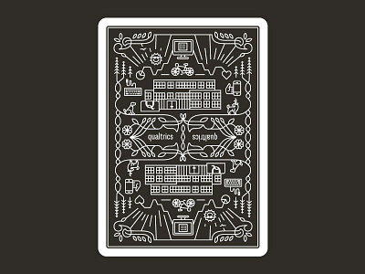 Back line art playing cards