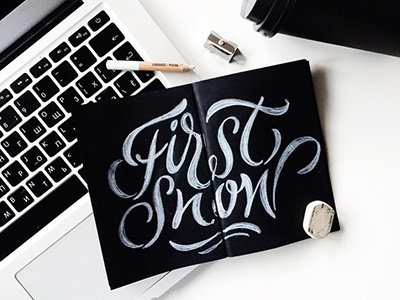 First snow ❄ art hand lettering logo print sketch type