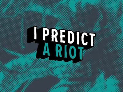 I Predict A Riot branding halftone logo music