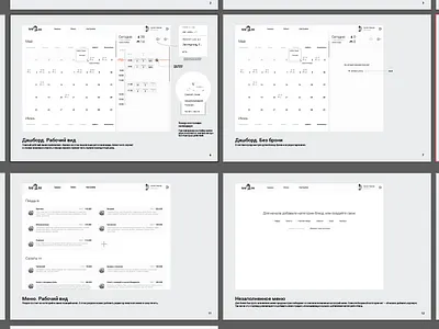 Online Reservations Interface. Wireframes. wireframes