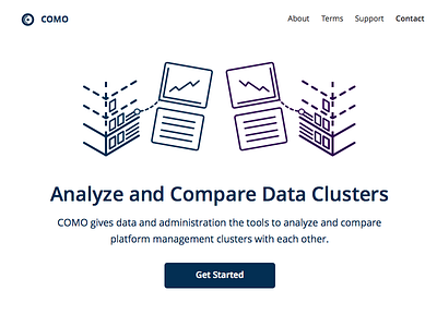 COMO Platform brand homepage platform sketch