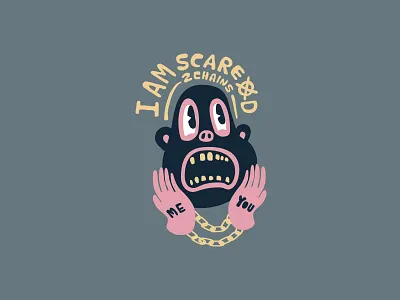 IAMSCARED2CHAINZ doodle illustration