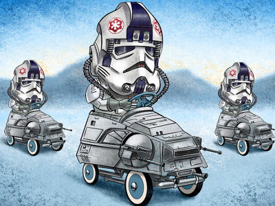 AT AT Pedal Car art at at chet phillips empire strikes back illustration start wars