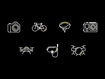 Uses Icon Set activities flat icons line shape uses vector