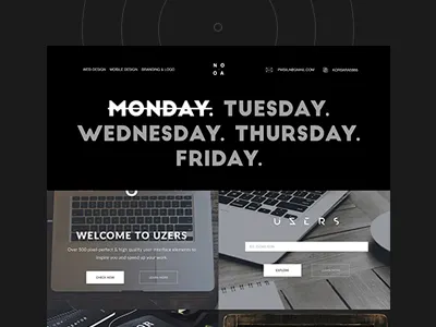 N.O.O.A. dark design minimal my site site