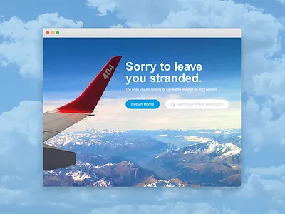 DailyUI 008 - 404 Page 008 404 airline dailyui design error page ui