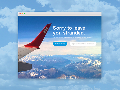 DailyUI 008 - 404 Page 008 404 airline dailyui design error page ui