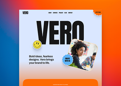 Vero Agency graphic design landingpage logo site ui uidesign webdesigb websitedesign