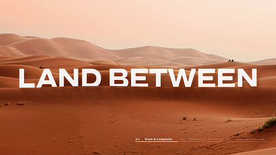 Sermon Series: Land Between graphic design