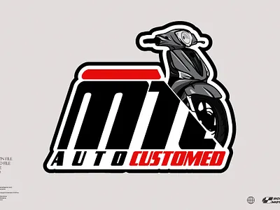 SCOOTER AUTOMATIC MASCOT LOGO graphic illustration mascot moto scooter sport