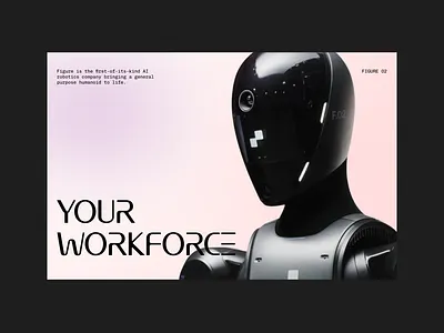 AI ROBOTS landing page tech ui web design
