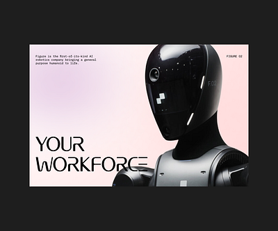 AI ROBOTS landing page tech ui web design