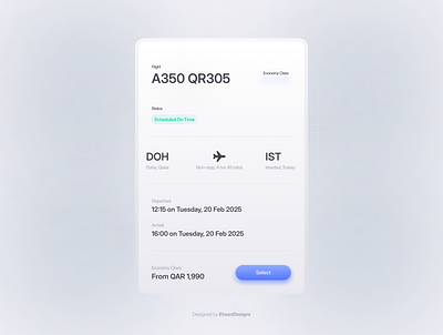 flight info card design flight interface ios product service startup ui ux web website