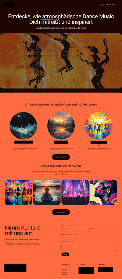 Custom Squarespace Website for a music company squarespace webdesign