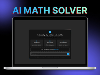 AI Math Solution Platform UI Design aimath solver design gpt landing page mathgpt ui ui landing page ux website website ui