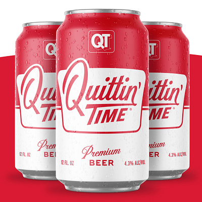 Quittin' Time beer branding craft beer illustration lettering quiktrip tulsa