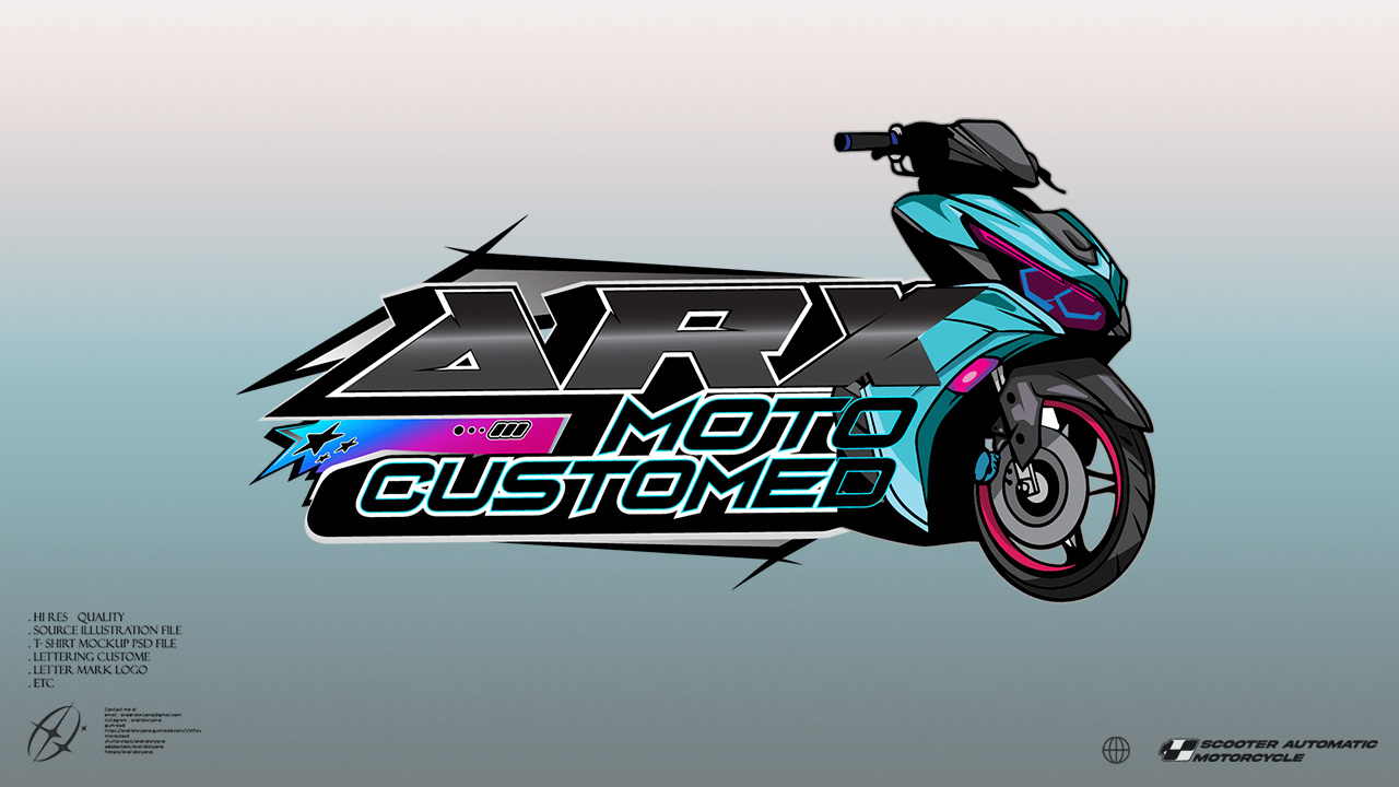 SCOOTER AUTOMATIC MASCOT LOGO art branding design graphic graphic design illustration logo mascot moto motorsport scooter sport vector