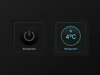 Daily UI #015 - On/Off Switch cooling daily ui daily ui 15 fridge on off switch power button refrigerator temperation temperature ui ui design visual design