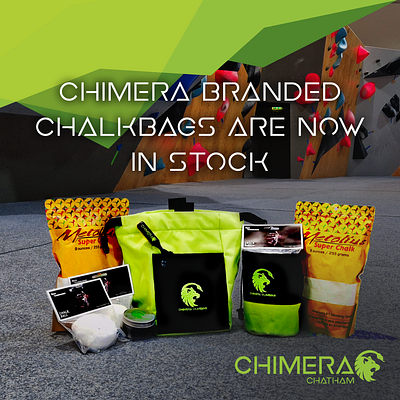 Chimera Chalkbag Promotional for Socials bouldering brand coherency branding climbing centre industrial graphic design promotional content social media social media marketing