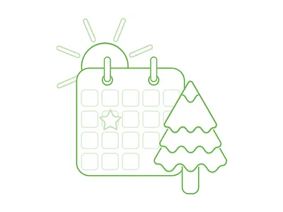 Benefits Illustration: Vacation calendar christmas illustration illustrator sun time off vacation