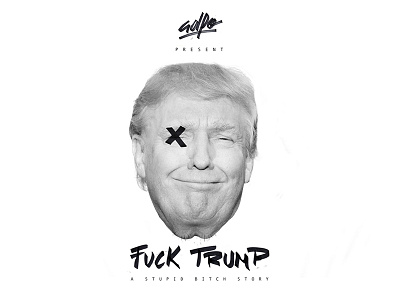 F TRUMP // Poster Design black golfo handmade illustration letter lettering logo logotype minimal poster trump white