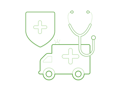 Benefits Illustration: Healthcare ambulance benefits health healthcare illustration illustrator stethoscope