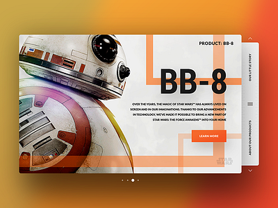 003 Landing Page concept dailyui design interface landing landing page orange star wars ui ux