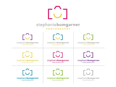 Camera + smile logo colors camera cheese click logo photography smile