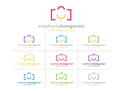 Camera + smile logo colors camera cheese click logo photography smile