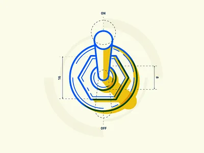 UI challenge - On/Off Switch #015 blueprint button dailyui icon onoff switch toggle uichallenge vector