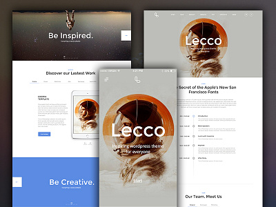 Lecco Wordpress animation branding gif lecco logo market me theme ui ux wordpress