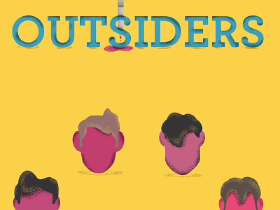 The Outsiders - Cover blood book cover hinton knife noise outsiders switchblade texture the outsiders title