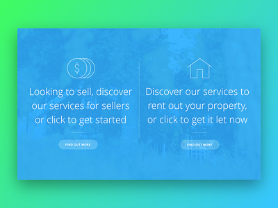 Real Estate Banner banner blue flat gradient green icons line minimal simple ui ux web