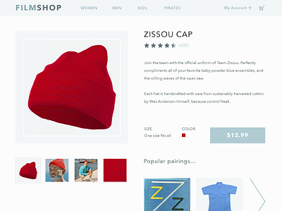 012 - Ecommerce Shop 012 dailyui ecommerce film movie ui ux web