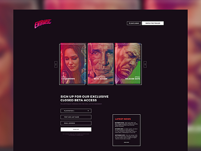 Entropic beta clean design landing page register retro simple ui visual design web web design