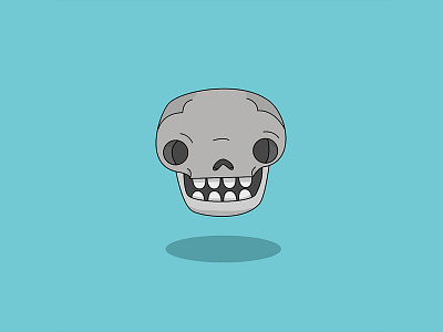 Ole Flat Skull character dead design flat icon illustration skull