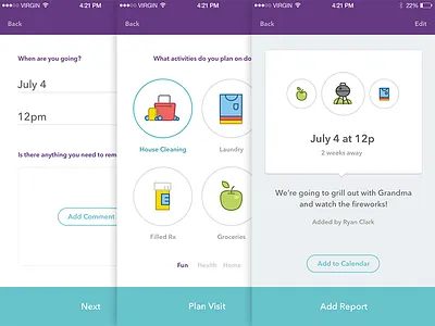 Visiting Grandma grandma illustration iphone meemaw ui