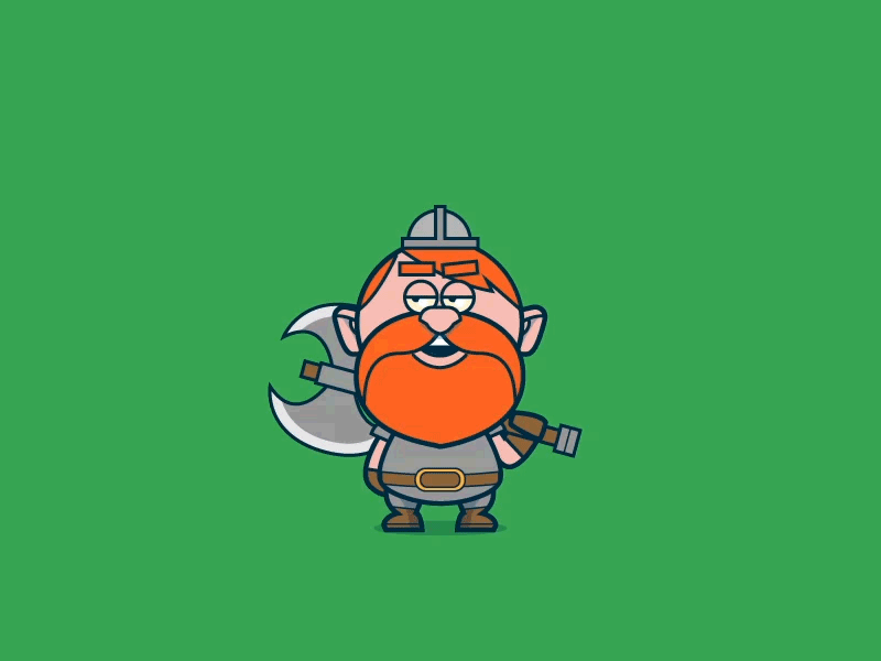 Dwarf animation character dwarf fantasy game